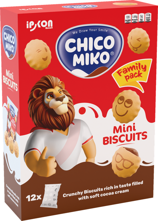Chico Miko-Crunchy Biscuits Chocolate Flavoured 12x300gm